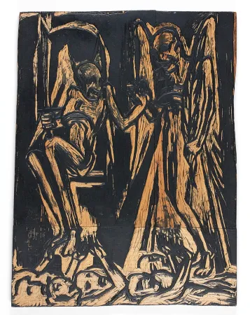 Woodcut Jansen - Die Engel Gottes (Krieg und Frieden)