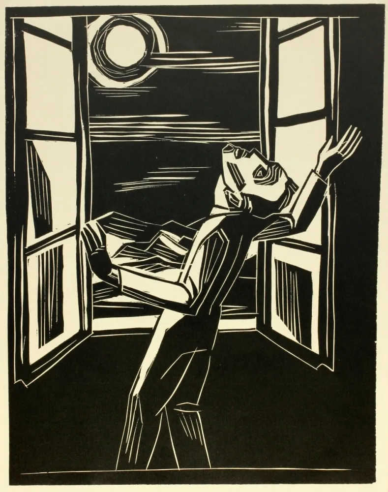 Woodcut Jansen - Zwei Menschen-Bilder