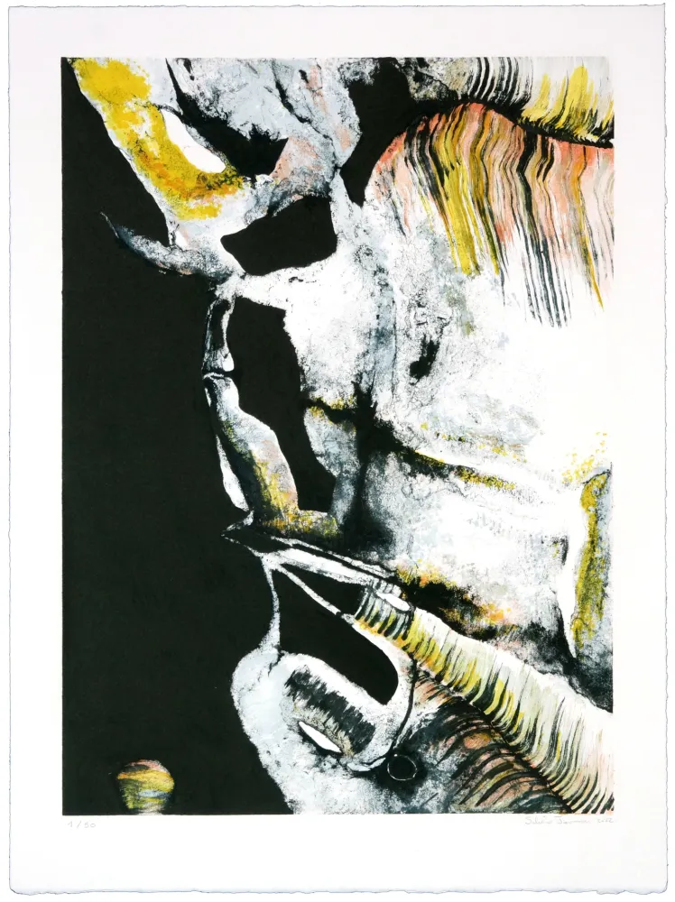 Lithograph Jarrosson - Naissance de fossiles