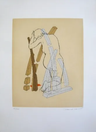 Etching And Aquatint Jean - Composition 5