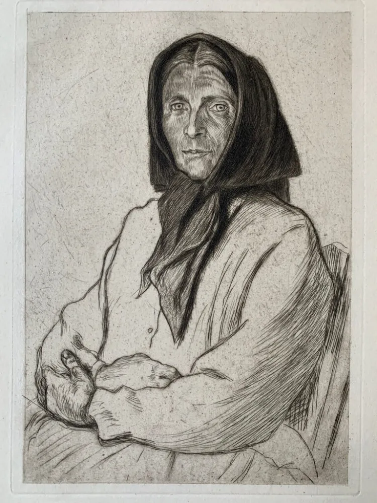 Etching Jeanniot - Paysanne