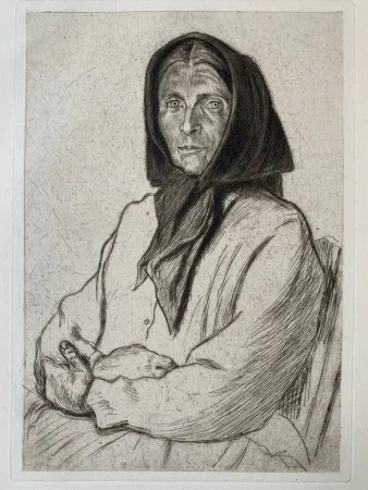 Etching Jeanniot - Paysanne