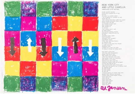 Lithograph Jensen - New York City and Little Camellia