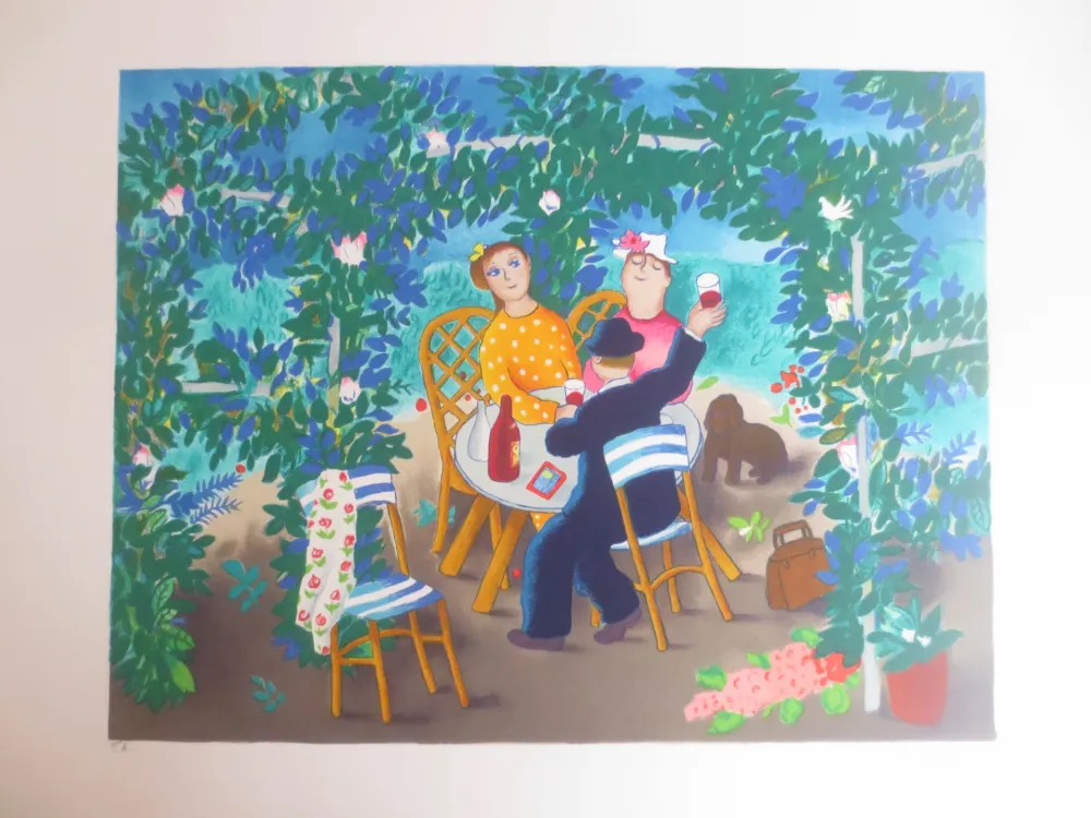 Lithograph Jirlow - Le jardin
