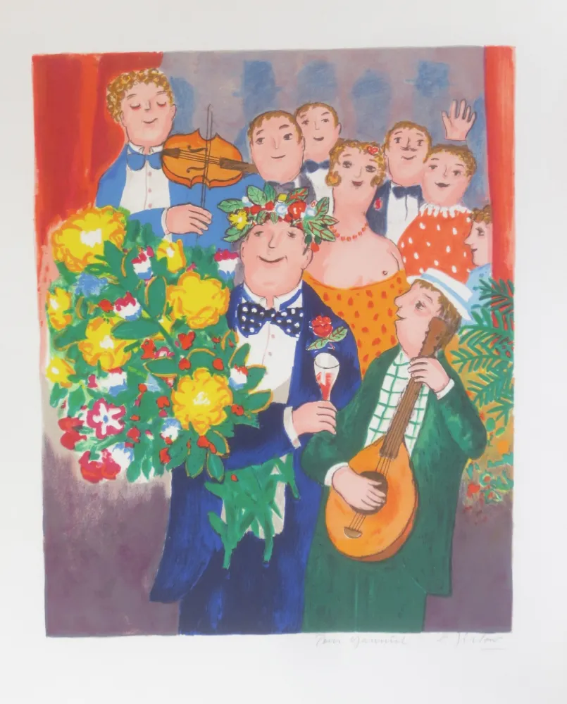 Lithograph Jirlow - Le laureat