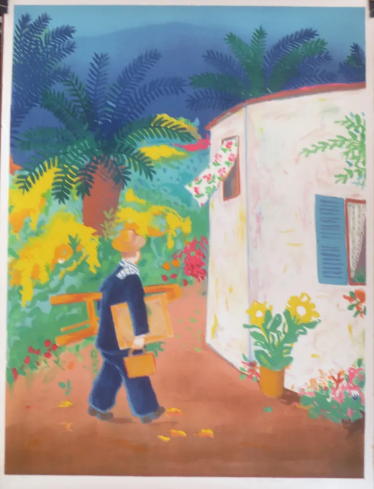 Lithograph Jirlow - Le peintre