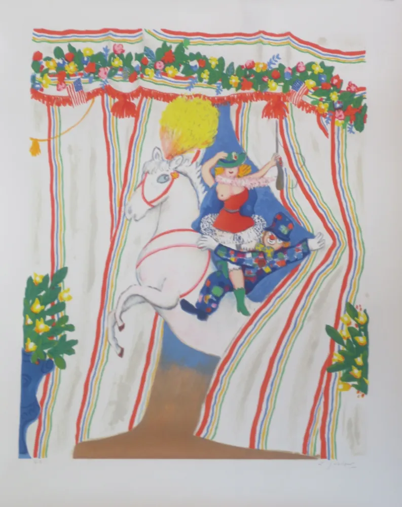 Lithograph Jirlow - L'écuyére