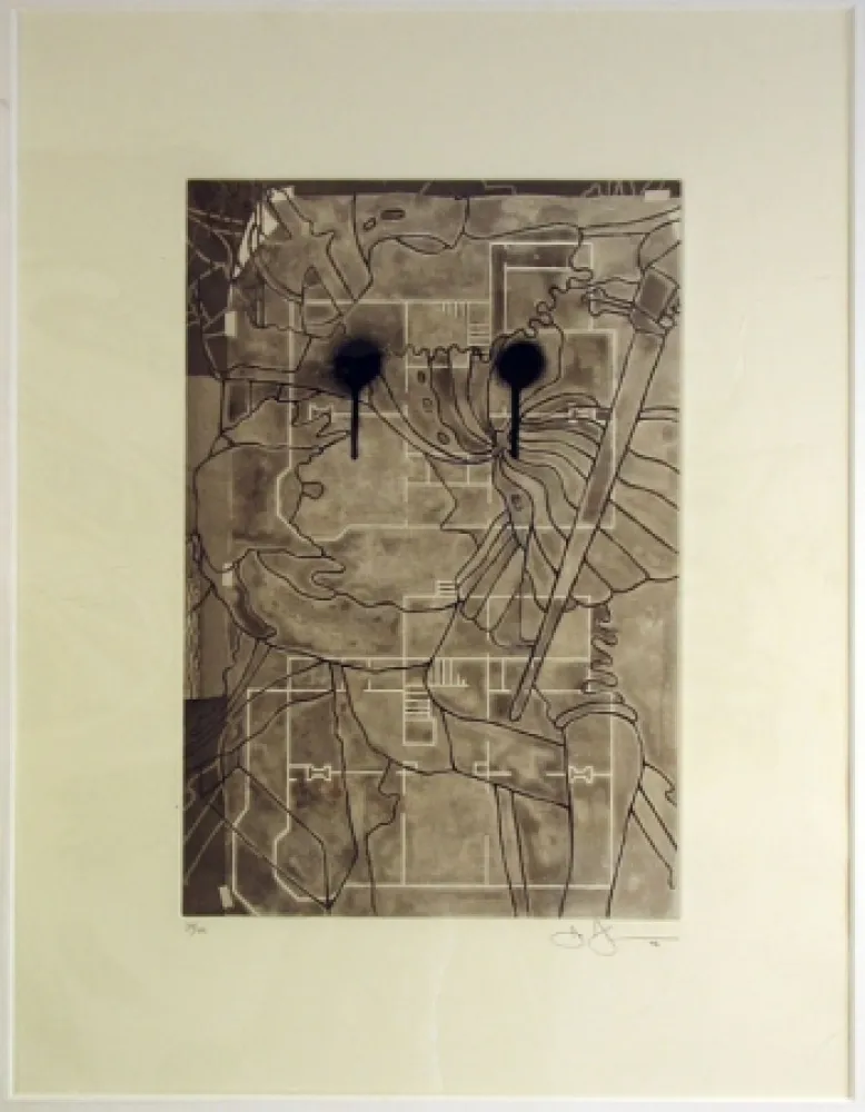 Etching And Aquatint Johns - Unitled