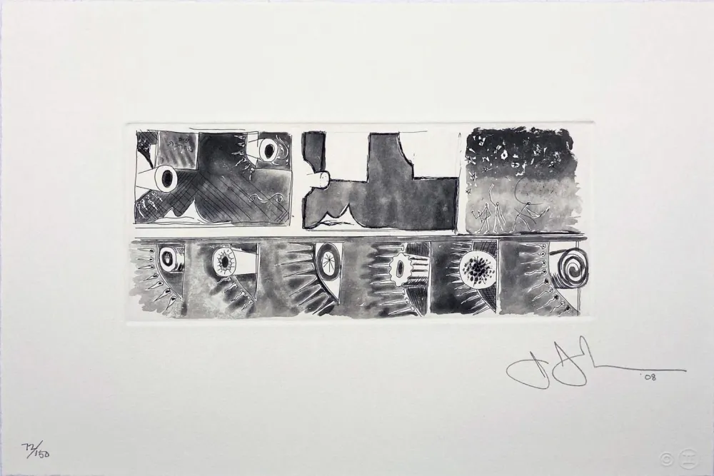 Aquatint Johns - Untitled from the Artist for Obama Portfolio