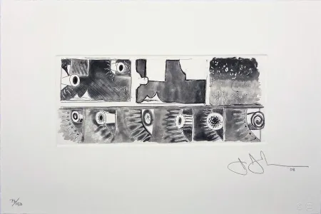 Aquatint Johns - Untitled from the Artist for Obama Portfolio