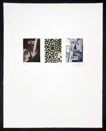 Etching Johns - Untitled (Red, Yellow, Blue)