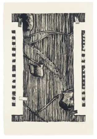 Lithograph Johns - Ventriloquist