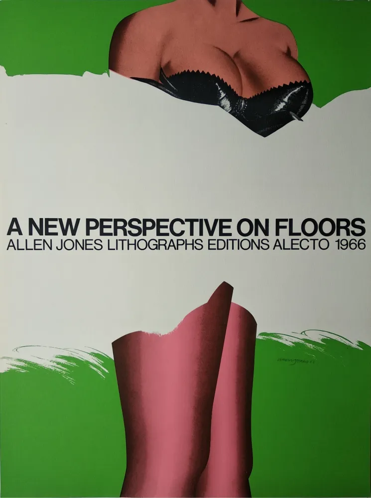 Screenprint Jones -   „A new Perspective on Floors. Allen Jones Lithographs editions alecto 1966“.