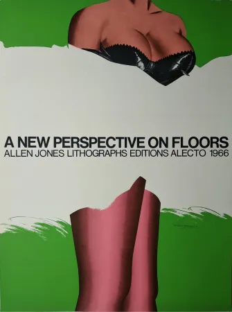 Screenprint Jones -   „A new Perspective on Floors. Allen Jones Lithographs editions alecto 1966“.