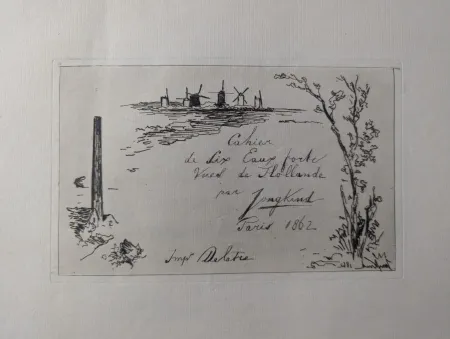 Engraving Jongkind - Cahier de six eaux-fortes: titre