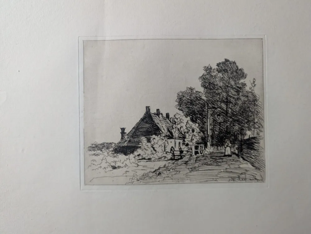 Engraving Jongkind - La nourrice / The Nurse