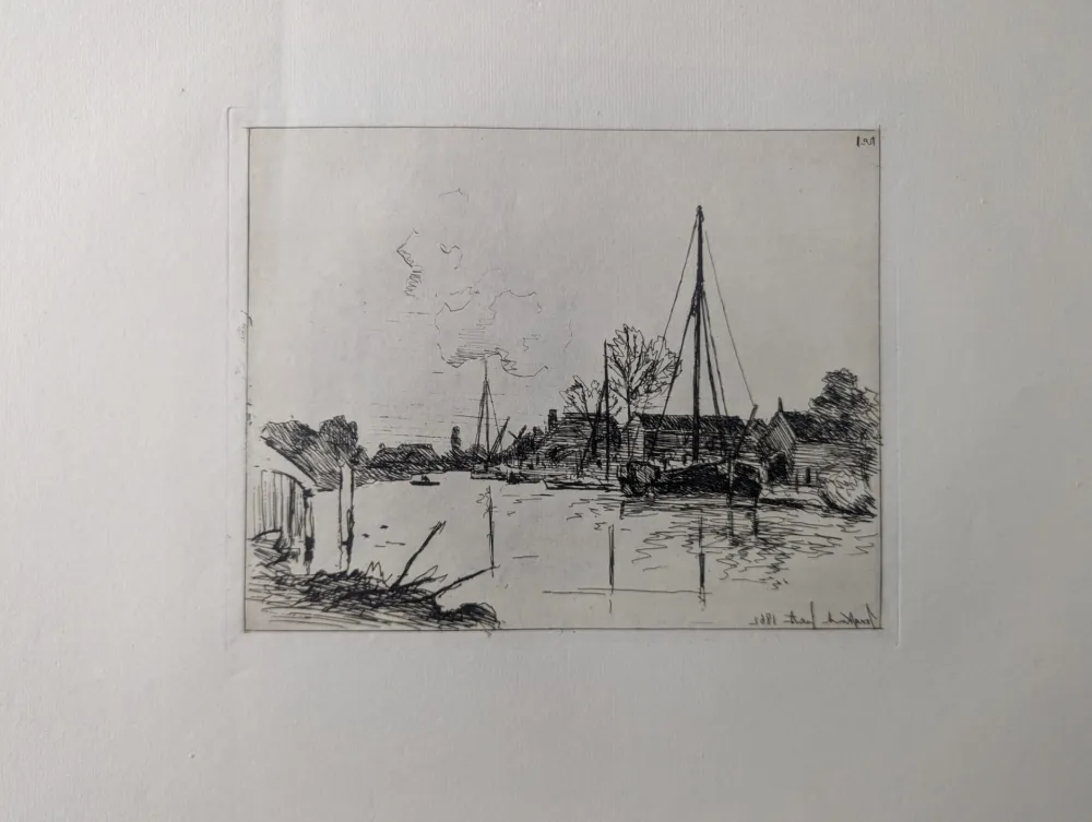 Engraving Jongkind - Le canal / The Canal