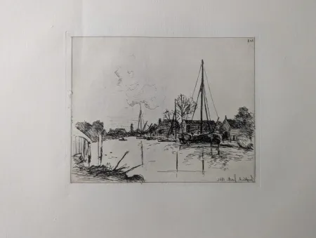 Engraving Jongkind - Le canal / The Canal