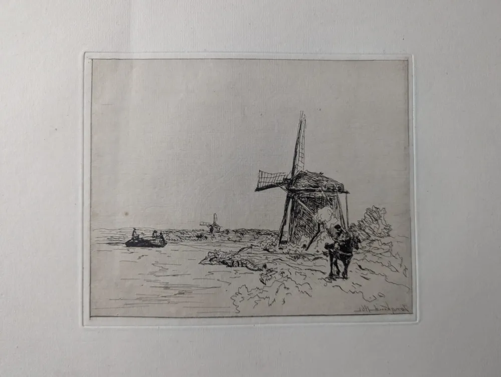 Engraving Jongkind - Le chemin de halage / The Towpath