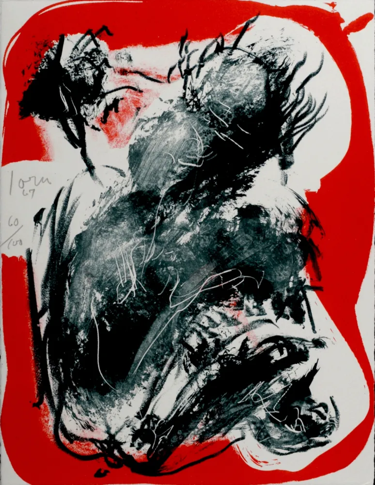 Lithograph Jorn - Abstract Composition, 1967 - Hand-signed!