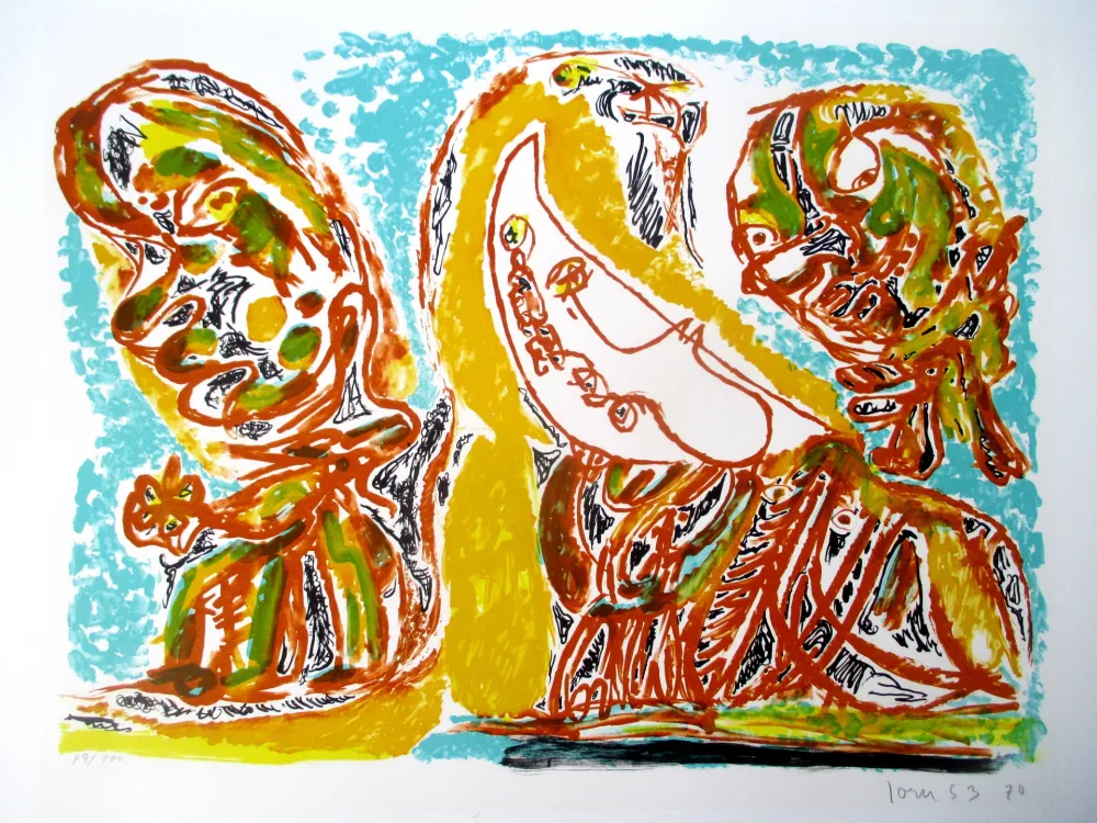 Lithograph Jorn - Barbarie au clair de lune