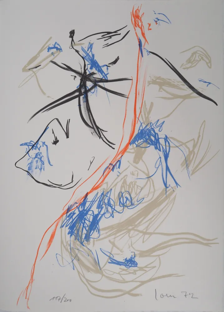 Lithograph Jorn - Couleurs en mouvement 