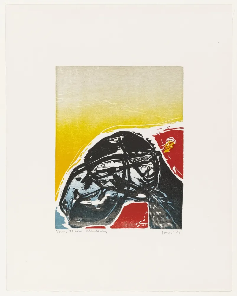 Woodcut Jorn - Disarming Armor