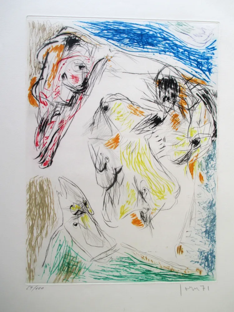 Etching Jorn - Euclide coincé