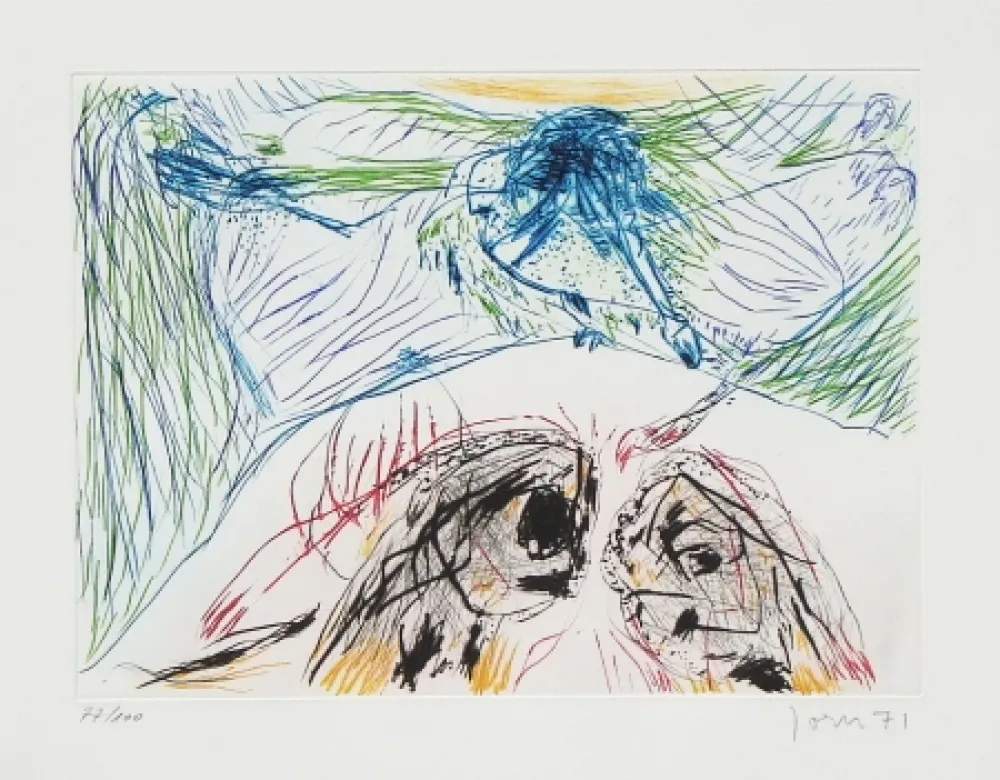 Etching And Aquatint Jorn - Hibou sortilège