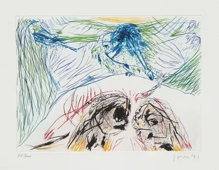 Etching And Aquatint Jorn - Hibou sortilège