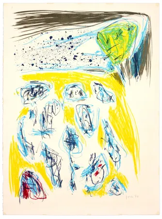Lithograph Jorn - Jaune bleu