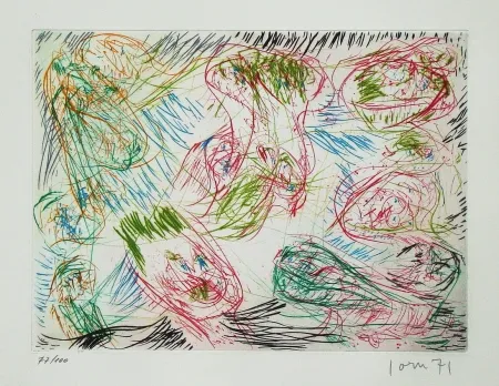 Etching And Aquatint Jorn - La sortie joyeuse