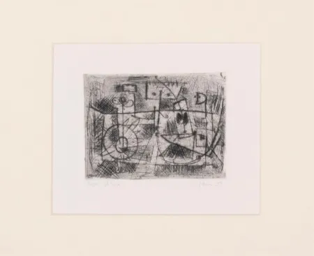 Engraving Jorn - La Tete Carrée