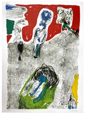 Lithograph Jorn - La vallée de Charme