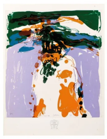 Lithograph Jorn - Lithographie couleur