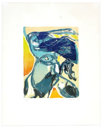 Woodcut Jorn - Message essoristique