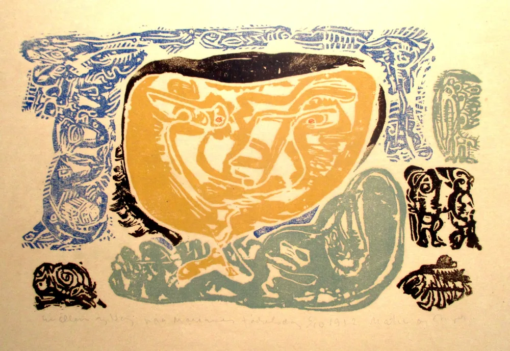 Linocut Jorn - Ohne Titel/No title