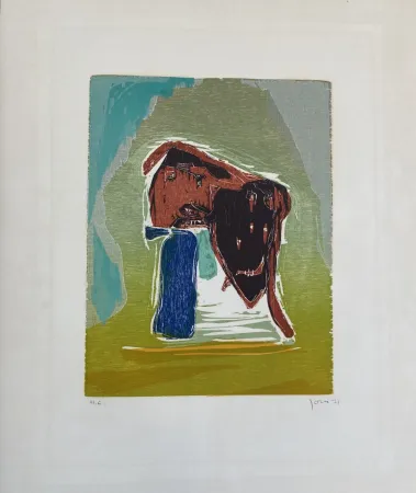 Woodcut Jorn - Rideau Convolant