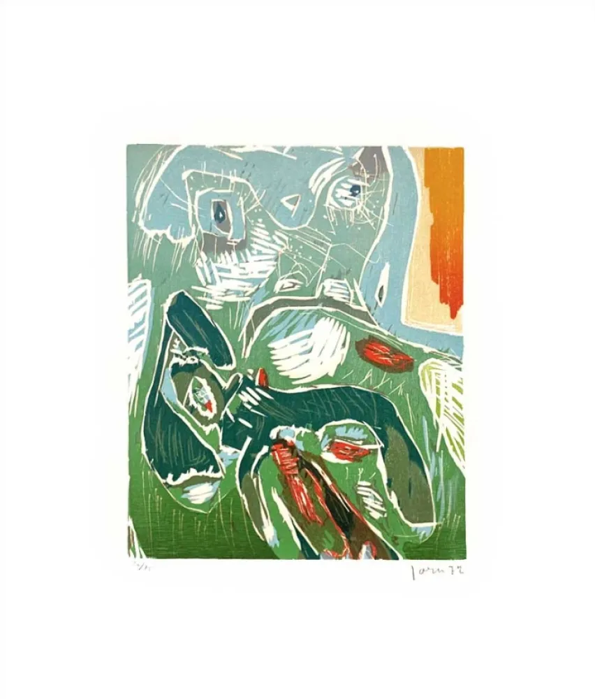 Woodcut Jorn - Strabisme Pastoral