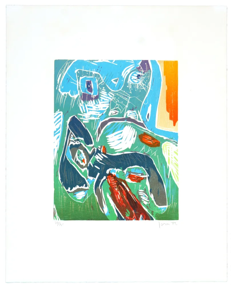 Woodcut Jorn - Strabisme pastoral