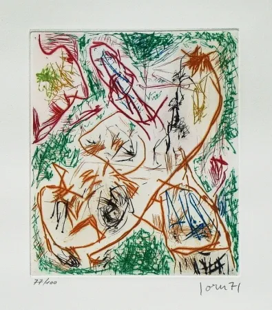 Etching And Aquatint Jorn - Tarotaumagie offusquée