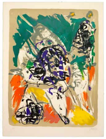 Lithograph Jorn - Trop tard