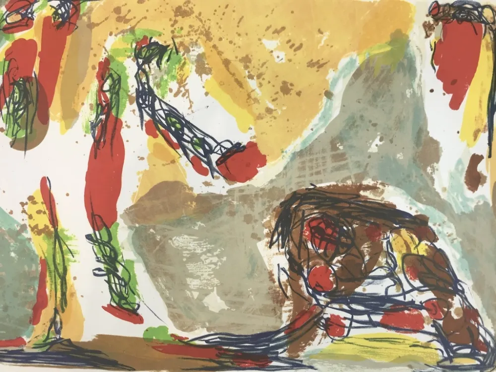 Lithograph Jorn - TROP TÔT