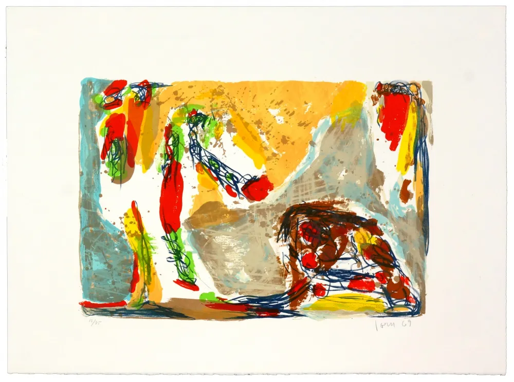 Lithograph Jorn - Trop tôt