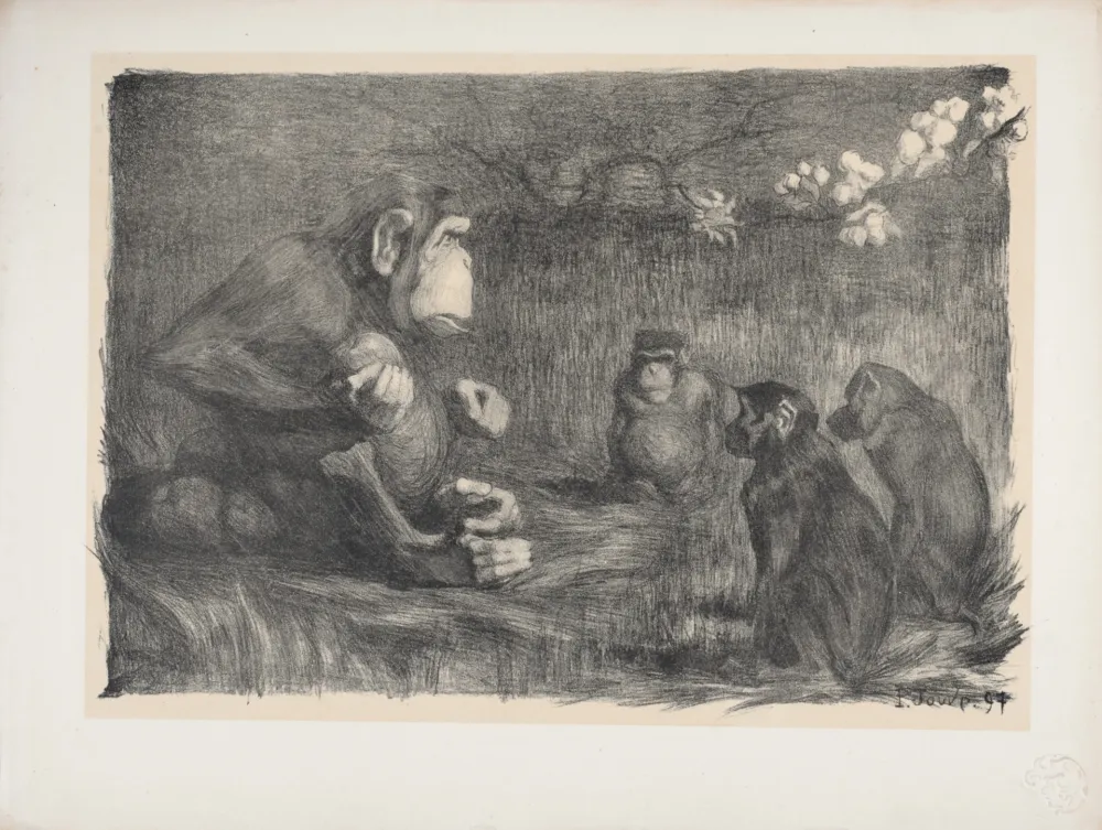 Lithograph Jouve - Le Jugement de Pâris, 1897