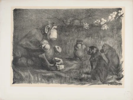 Lithograph Jouve - Le Jugement de Pâris, 1897