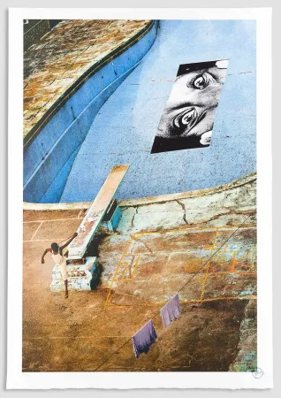 Lithograph Jr - Swimming Pool, Intercontinental Hotel, Verticale, Monrovia, Liberia, 2008