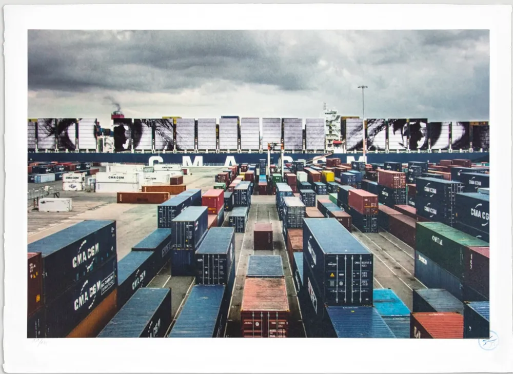 Lithograph Jr - Women Are Heroes, Elizabeth Kamanga on Sea, Le Havre, France, 2017