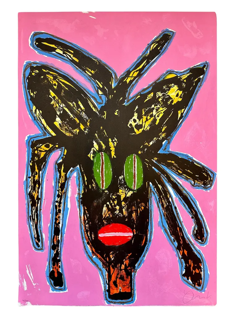 Lithograph Kabangu - Pink Face