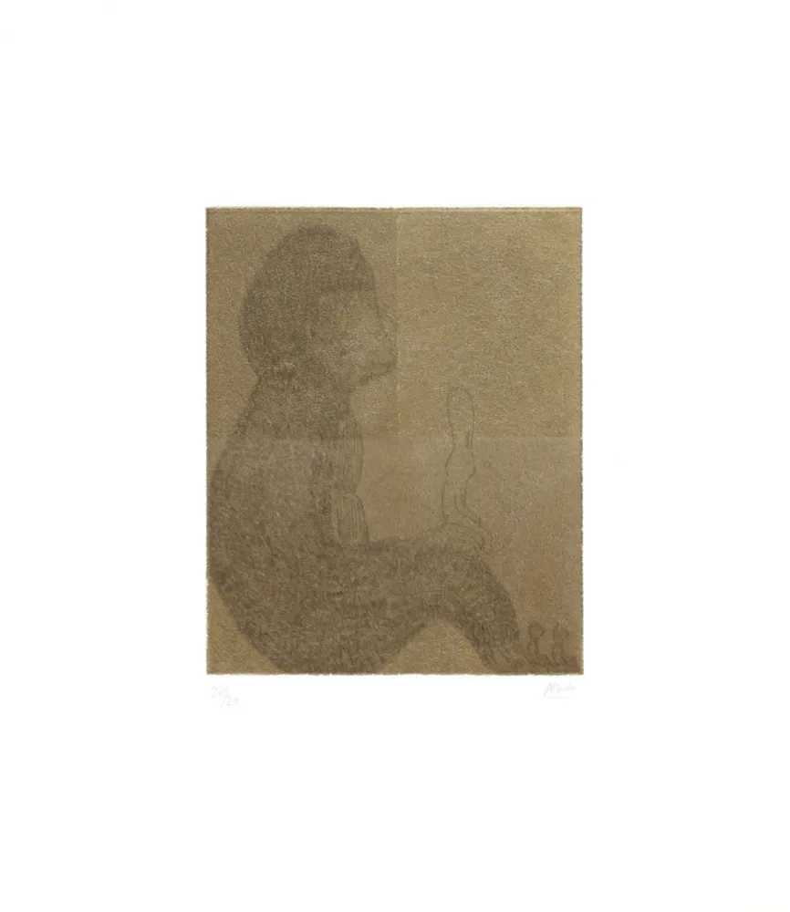 Etching Kaga - Four sleepers with gorilla